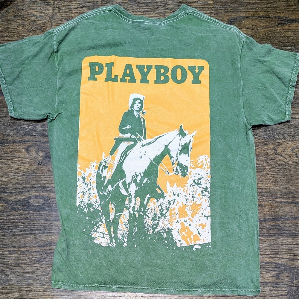 New Playboy Retro Western Cowgirl Rider Shirt Large
